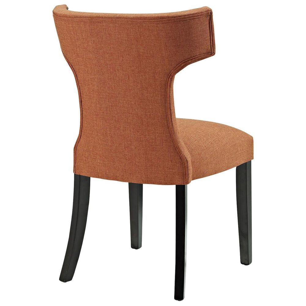 Modway Curve Fabric Dining Chair in Orange, , large