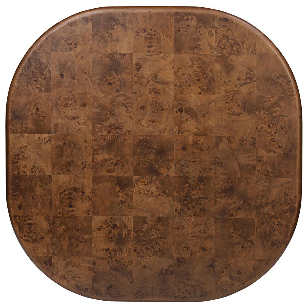 Four Hands Malko Dining Table-Dark Brown Mappa Burl-Dark Brown Rubberwood, , large