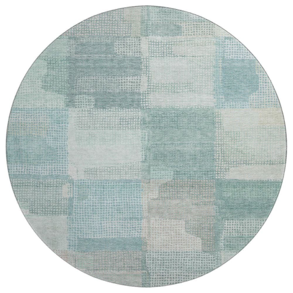 Dalyn Rug Company Ravenna RN10 8" Round Teal Area Rug, , large