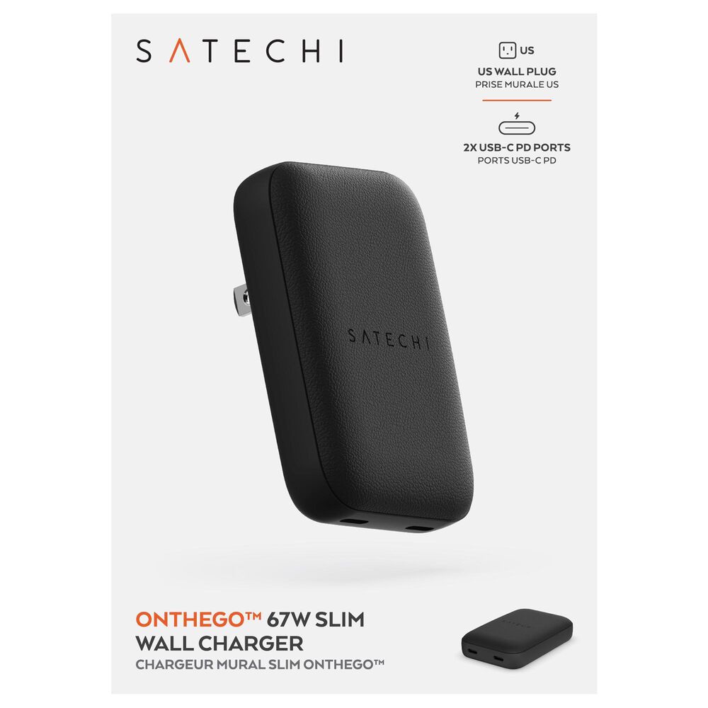 Satechi OntheGo 67W Slim Wall Charger in Black, , large