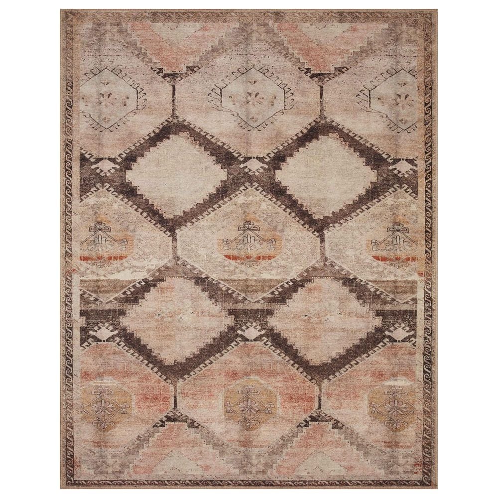 Loloi II Wynter 8"6" x 11"6" Graphite and Blush Area Rug, , large