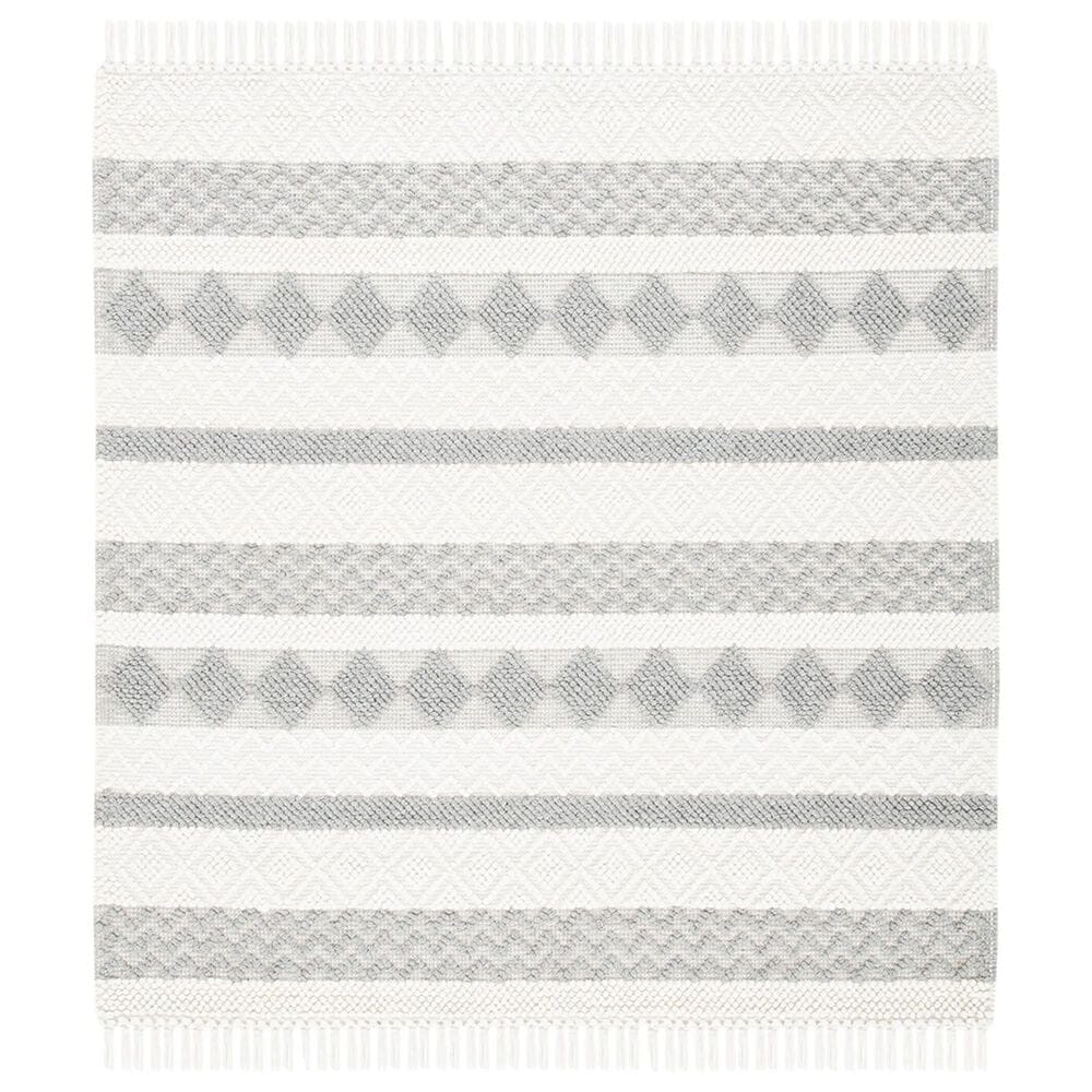 Safavieh Natura NAT851A 6" Square Ivory and Grey Area Rug, , large