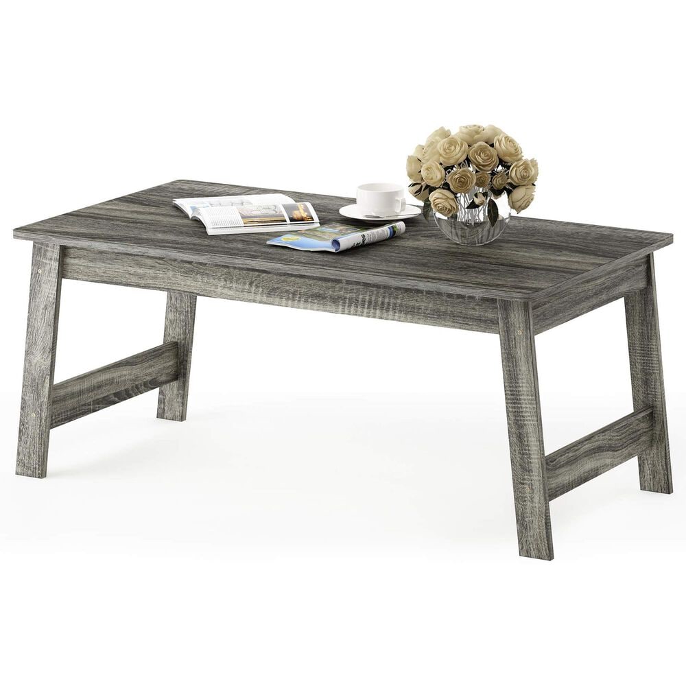 HOMLUX 1-Tier Rectangular Coffee Table in French Oak, , large