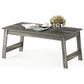 HOMLUX 1-Tier Rectangular Coffee Table in French Oak, , large