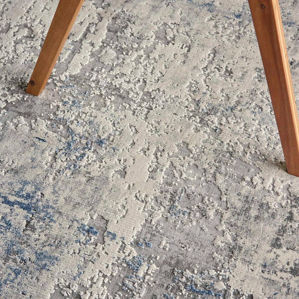 Nourison Rustic Textures 7&#39;10&quot; x 10&#39;6&quot; Ivory and Grey-Blue Area Rug, , large