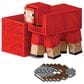 Mattel Minecraft 5.5" Diamond Level - Sheep Action Figure with 3 Accessories in Red, , large