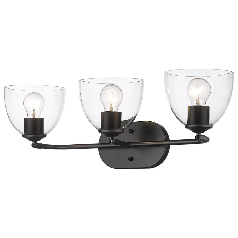 Golden Lighting Roxie 3-Light Bath Vanity in Matte Black, , large