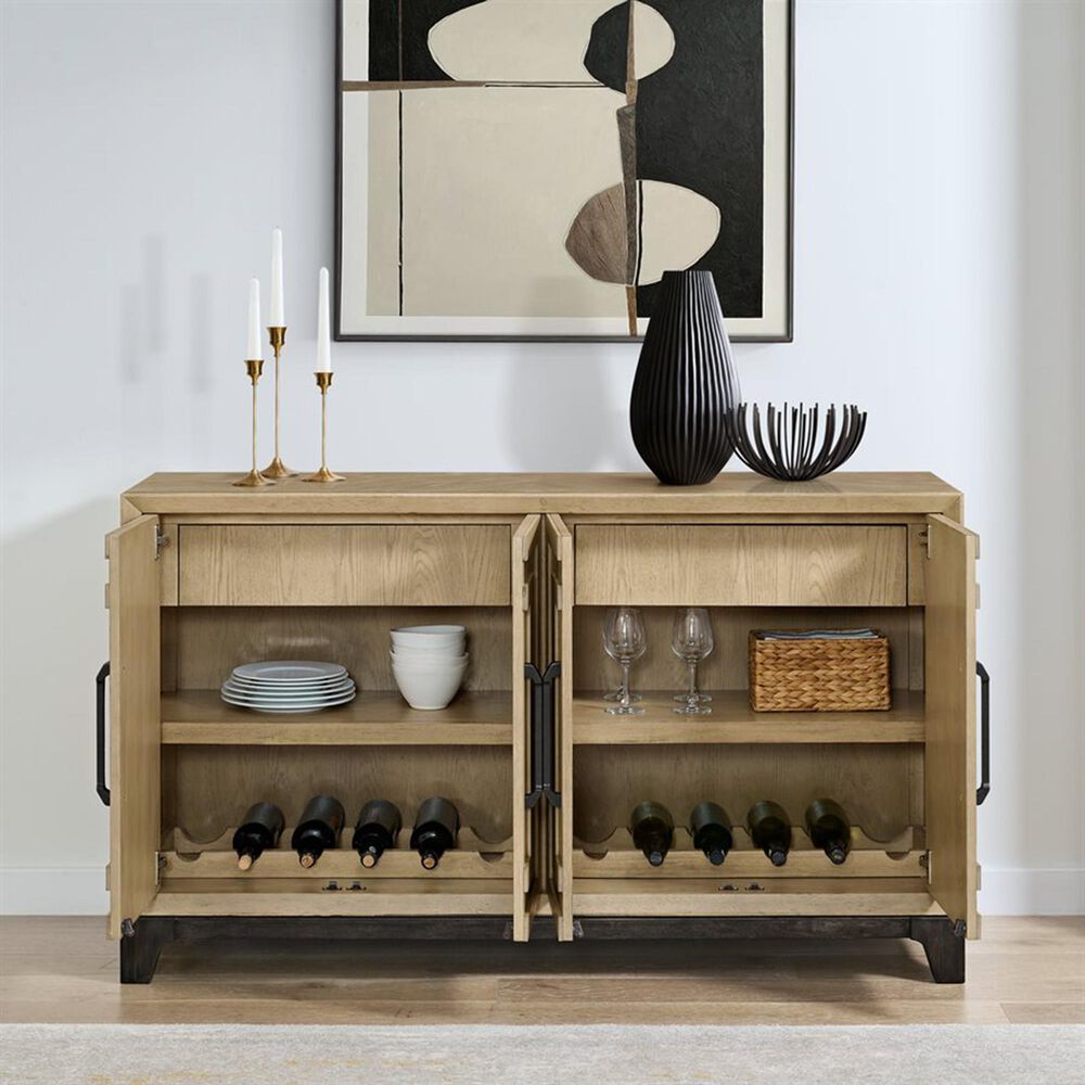 Emerald Home Furnishings Sutton Place Sideboard in Caramel And Cocoa Brown, , large