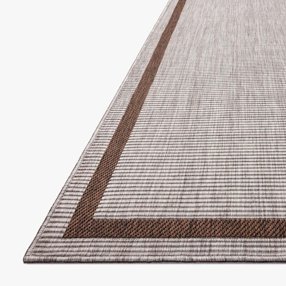 Loloi Easton Dove and Coffee 2&#39;3&quot; x 3&#39;9&quot; Indoor/Outdoor Area Rug, , large