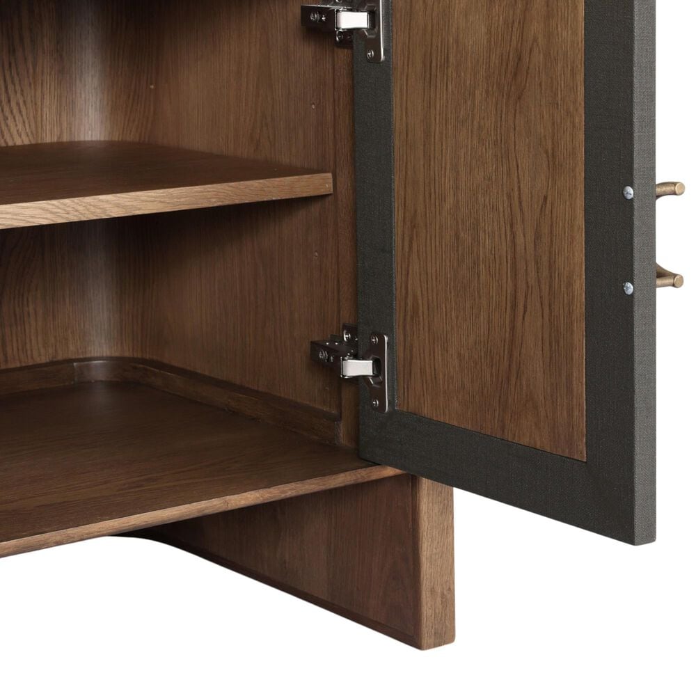 Four Hands Kiran Nightstand in Amber Oak and Dark Green, , large