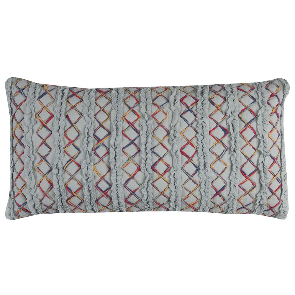 Rizzy Home 14" x 26" Pillow Cover in Gray and Red, , large