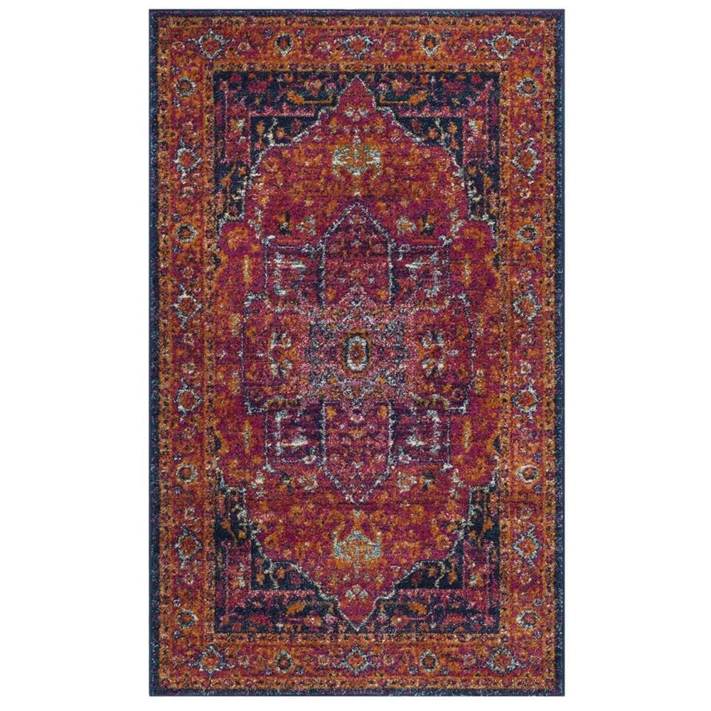 Safavieh Evoke EVK275S-3 3&#39; x 5&#39; Fuchsia/Orange Area Rug, , large