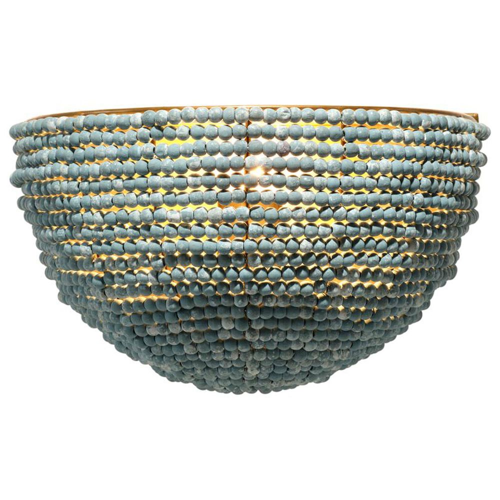 Jamie Young Direct Ship Reef 1-Light Beaded Demi Lune Wall Sconce in Blue, , large