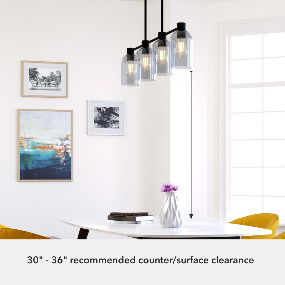Hunter Lochmeade 4-Light Linear Chandelier in Natural Iron, , large