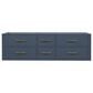 Lexora Home Castor 60" Double Bathroom Vanity in Blue with 2 cm White Cultured Marble Top and Rectangular Sinks, , large