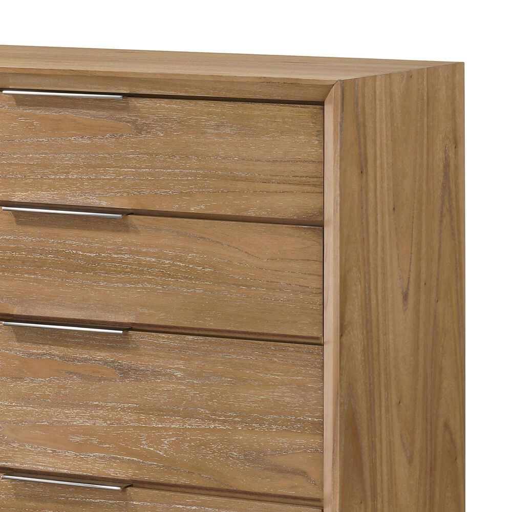 Crown Mark Florian 5 Drawer Chest in Light Brown, , large