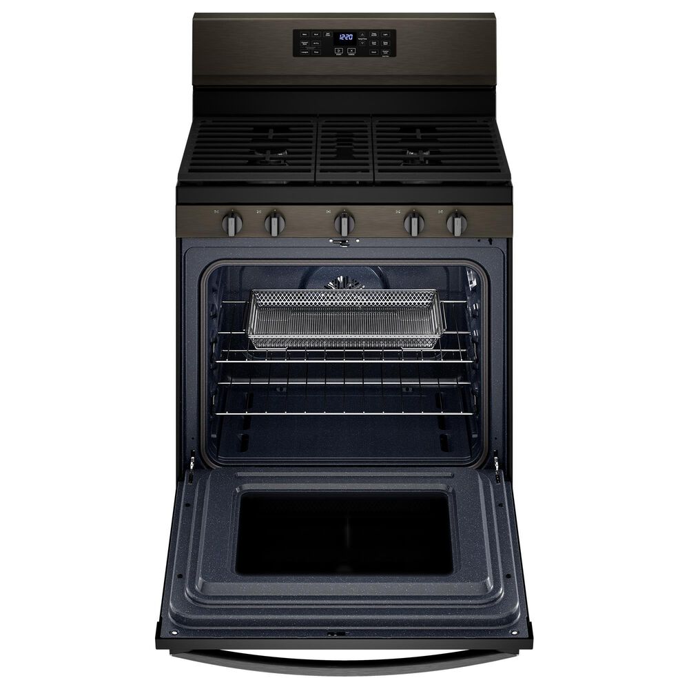 Whirlpool 5 Cu. Ft. Gas Range 5-in-1 Air Fry Oven in Fingerprint Resistant Black Stainless Steel, , large