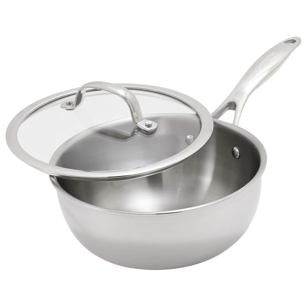 Green Pan Valencia Pro 2.5-Quart Uncoated Chef"s Pan with Lid in Stainless Steel, , large