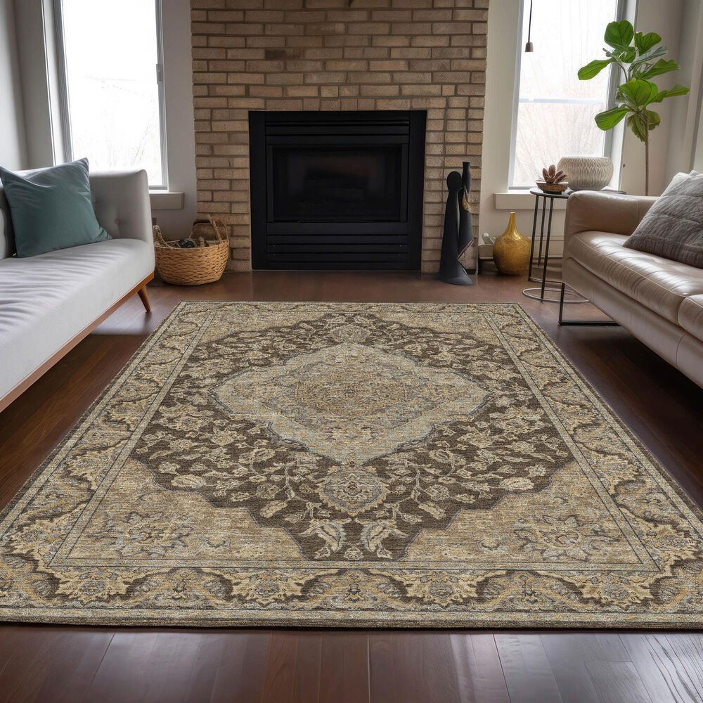 Dalyn Rug Company Hatay HY3 3&#39; x 5&#39; Chocolate Area Rug, , large