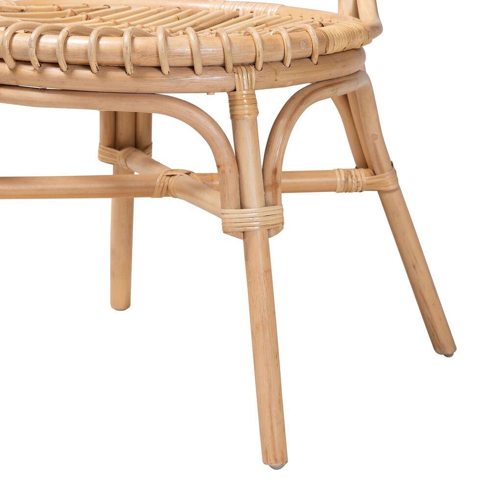 Baxton Studio Iris Side Chair in Natural Brown, , large