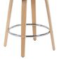 Armen Living Sonia Swivel Counter Height Stool with Blue Upholstery in Oak, , large