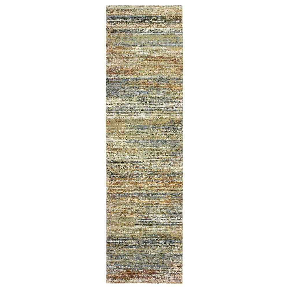 Oriental Weavers Atlas 8037J Gold 2'3" x 8' Runner, , large