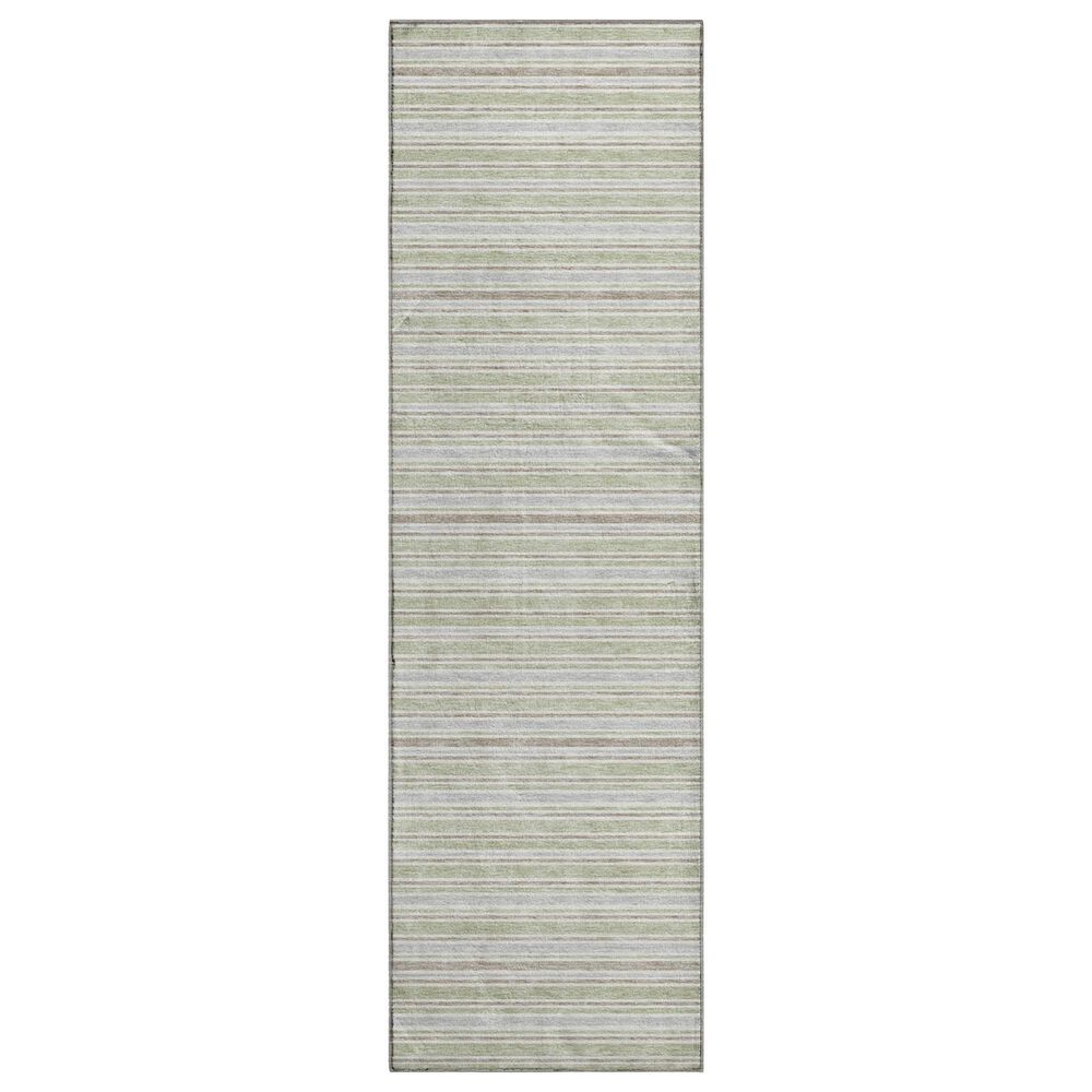 Dalyn Rug Company Soft Essentials Striped Celery 2"3" x 7"6" Indoor/Outdoor Runner, , large