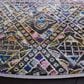 Safavieh Aria 6"6" Round Blue and Ivory Area Rug, , large