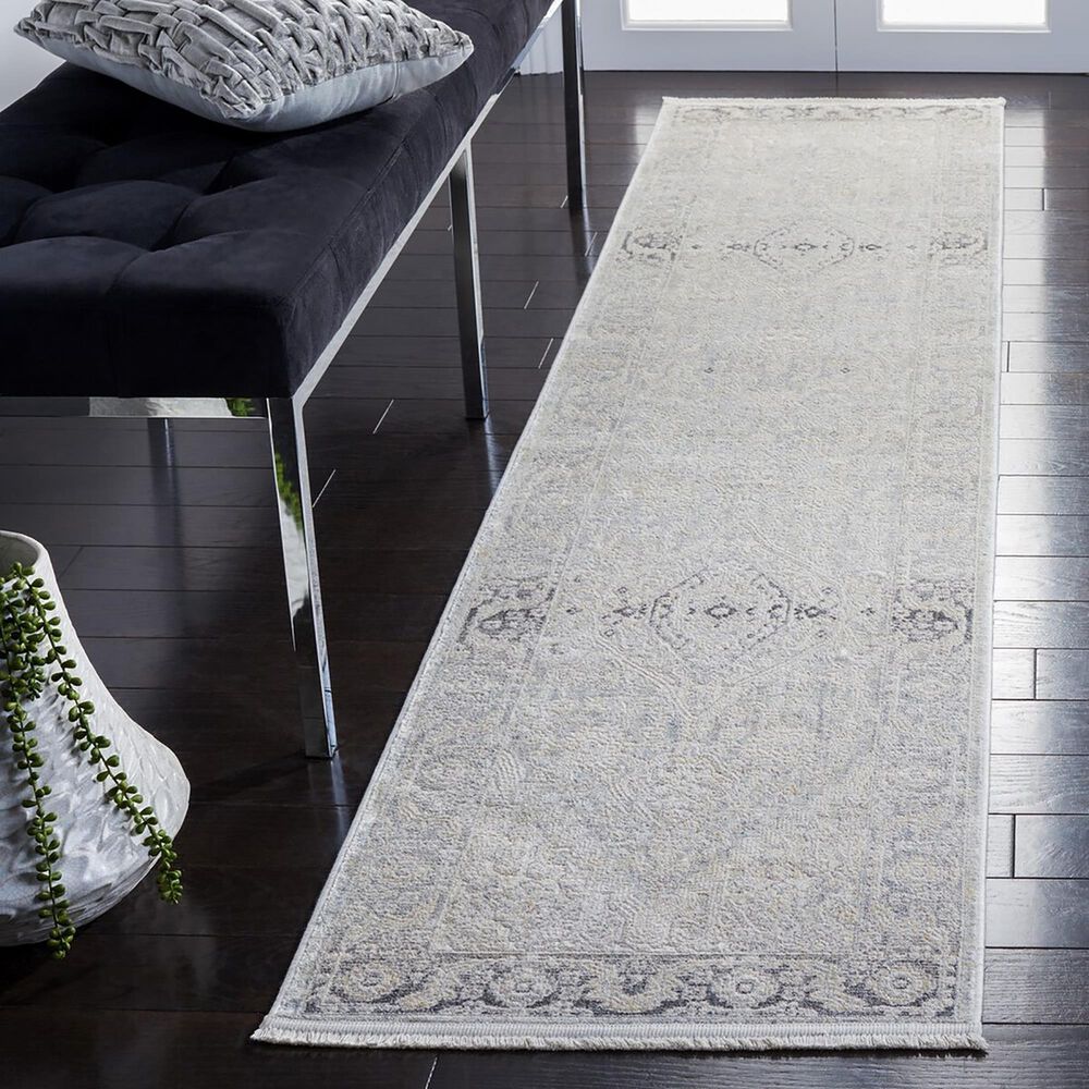 Safavieh Dream DRM411F 2&#39; x 8&#39; Grey and Ivory Runner, , large