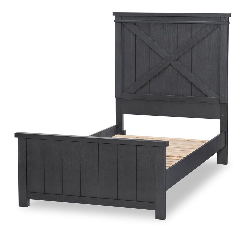 Legacy Classic Flatiron Twin Panel Bed with Trundle in Midnight, , large