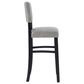 Linon Home Decor Monaco Bar Stool with Dove Gray Cushion in Black, , large