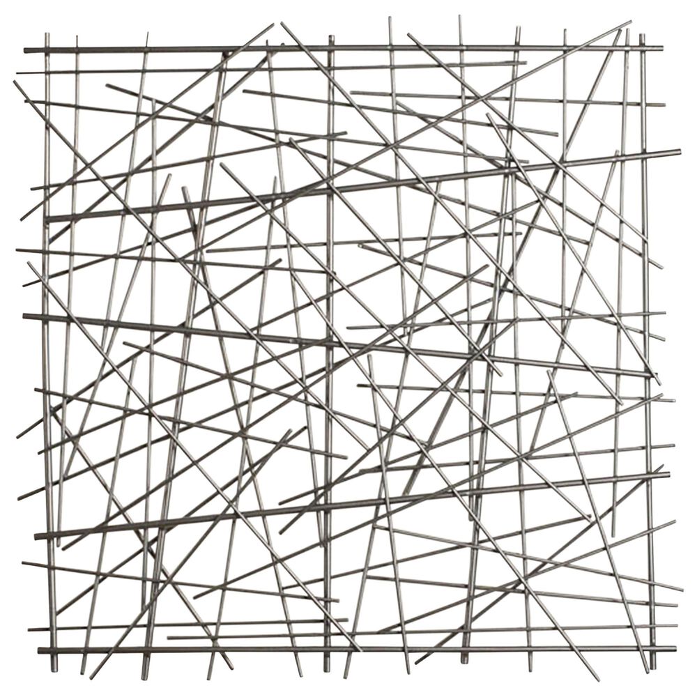 Sagebrook Home 21" Square Metal Abstract Wall Decor in Black, , large