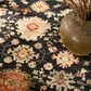 Nourison Antique Bloom Black 10" x 13" Area Rug, , large