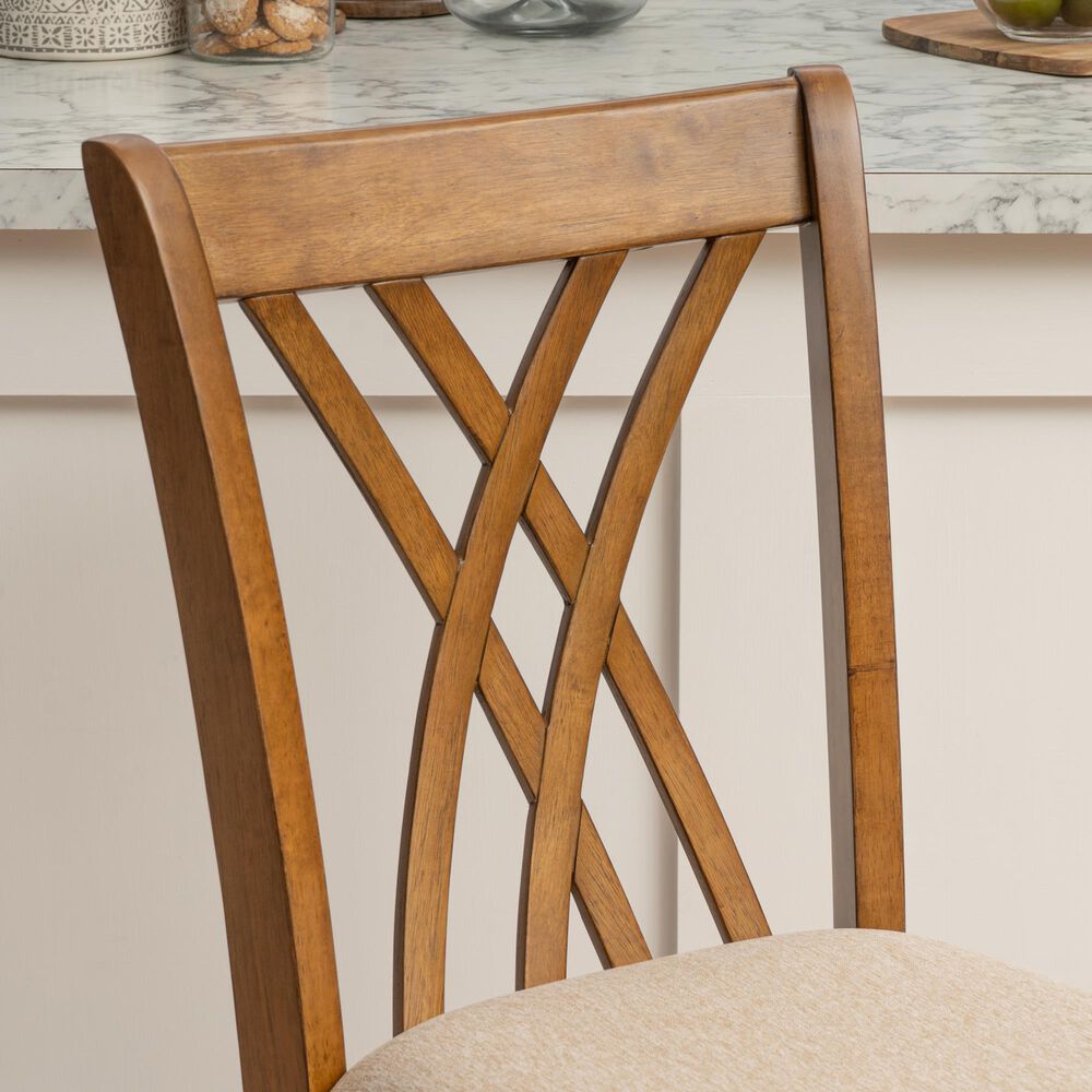 Linon Home Decor Maggie Counter Stool in Brown (Set of 2), , large