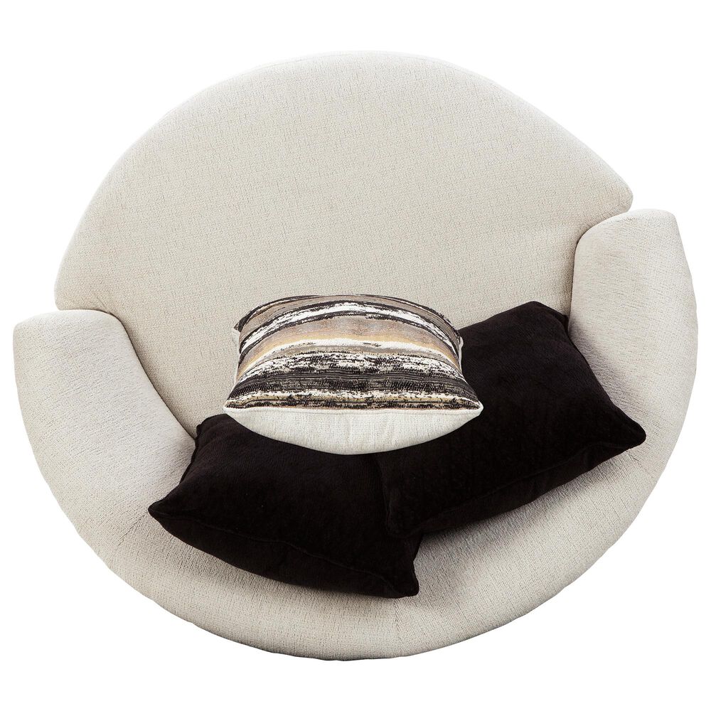 Ashley Cambri Oversized Round Swivel Chair in Snow, , large