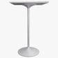 Leisuremod LeisureMod Verve Collection Modern Bar Height Table White Base with 27 Square Marbleized White Laminated  Top, , large