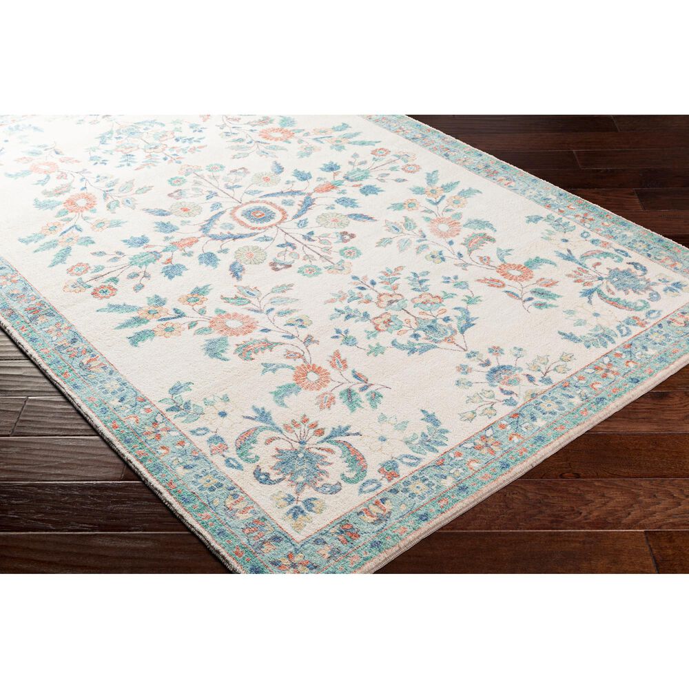 Surya Erin 7&#39;6&quot; x 9&#39;6&quot; Cream, Orange, Denim, Butter and Emerald Area Rug, , large