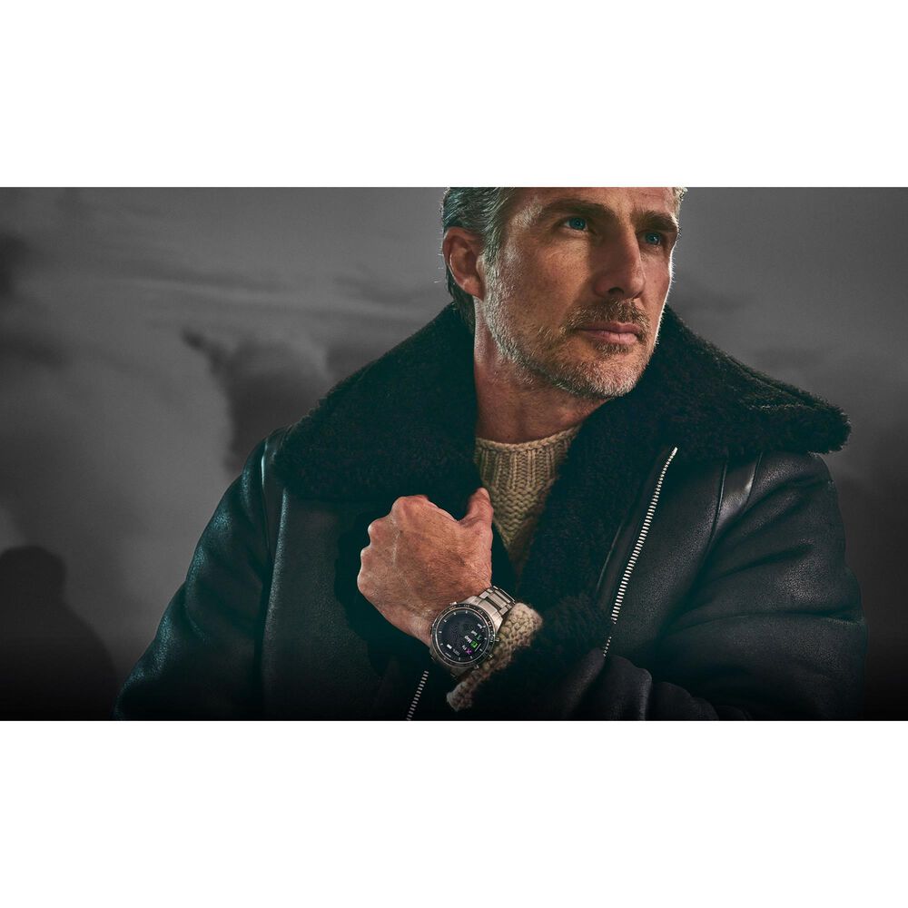 Garmin MARQ 2 Aviator AMOLED Smartwatch Grade 5 Titanium Bezel Case in Silver and Black, , large