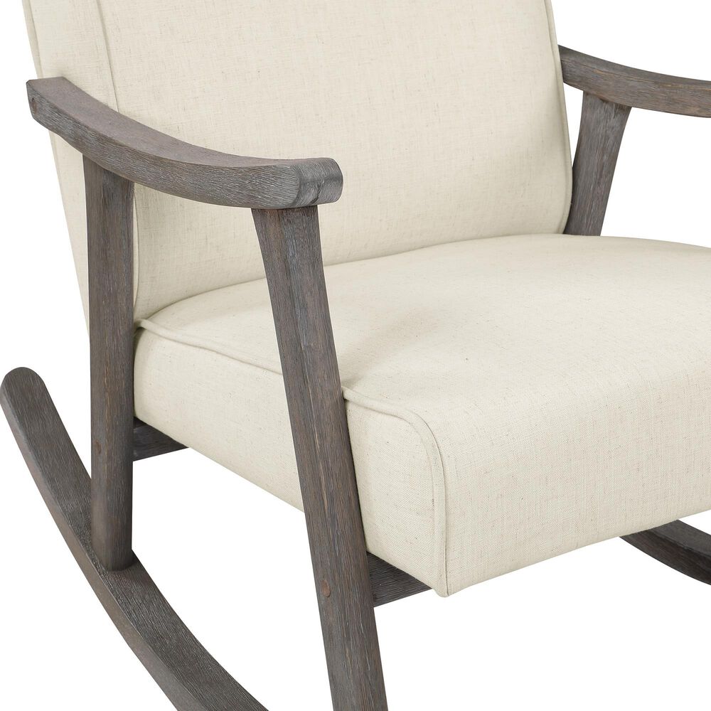 OSP Home Gainborough Rocker with Brushed Grey Frame in Linen, , large