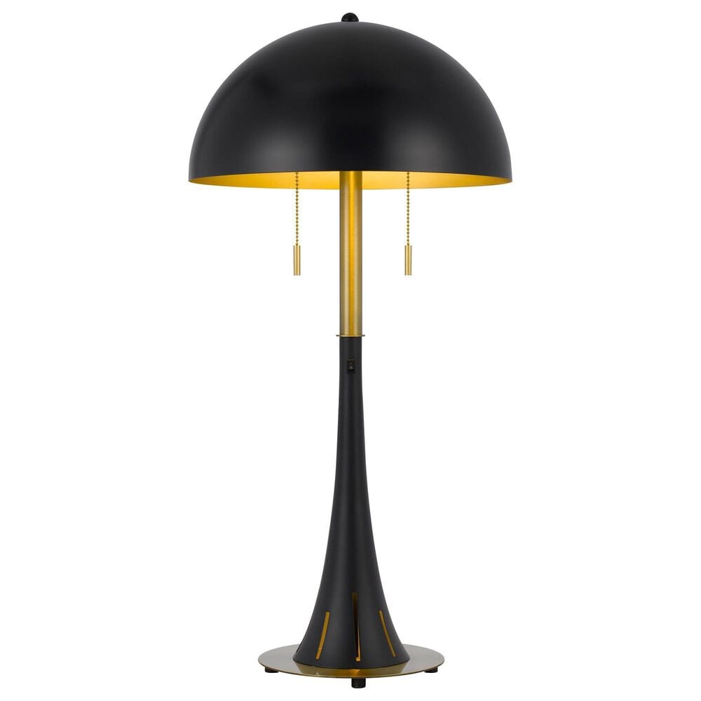 Cal Lighting Orbit Noir Desk Lamp in Dark Bronze and Antique Brass, , large