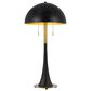 Cal Lighting Orbit Noir Desk Lamp in Dark Bronze and Antique Brass, , large