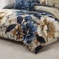 Bebejan English Manor 5-Piece Queen Reversible Comforter Set in Steel Blue, Soft Beige and Creamy Ivory, , large