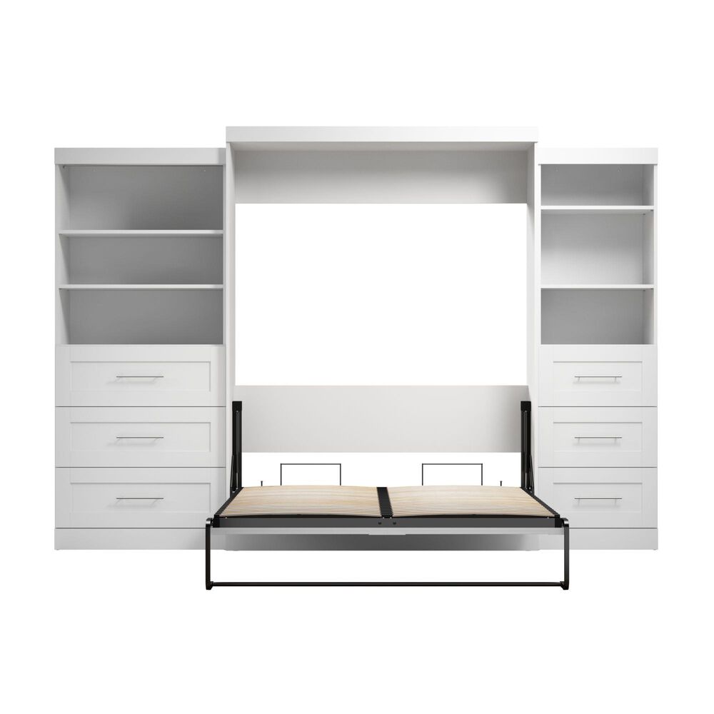 Bestar Pur 126" Queen Wall Bed Kit in White, , large