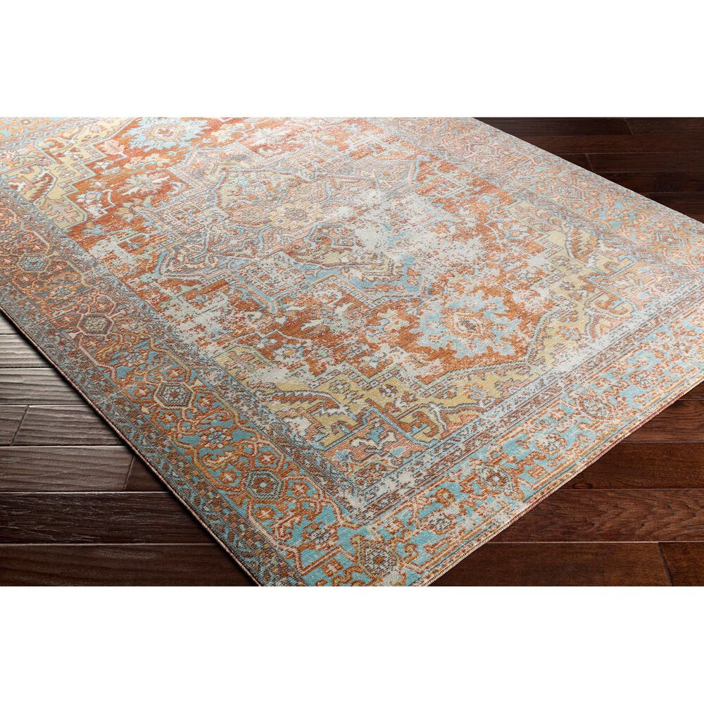 Surya Bodrum 5&#39;3&quot; x 7&#39;3&quot; Ivory, Orange, Saffron, Gray, Camel and Blue Area Rug, , large