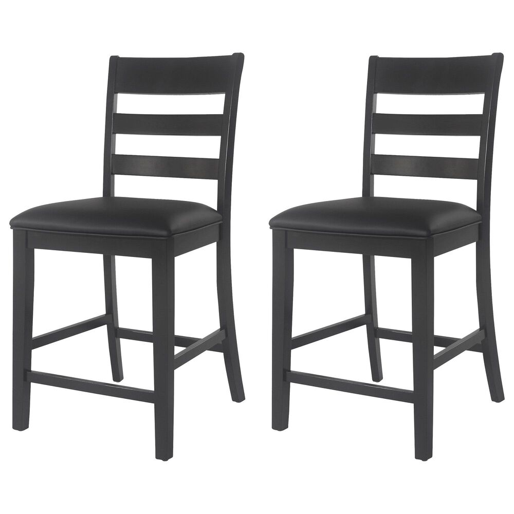 Noble House Woodbine Counter Stool in Black (Set of 2), , large