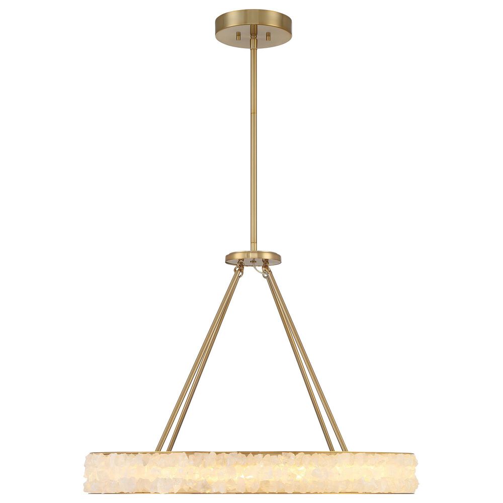 Minka-Lavery Divinely 28.88" Chandelier with Etched Shade in Celeste Brass, , large