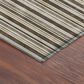 Dalyn Rug Company Soft Essentials Striped Chocolate 8" Round Indoor/Outdoor Area Rug, , large