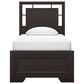 Ashley Covetown Twin Panel Bed in Dark Brown, , large