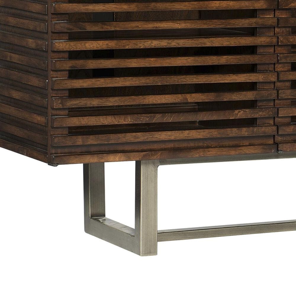 Hooker Furniture 78" Entertainment Console in Dark Gray and Antique Bronze, , large