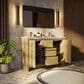 Lexora Home Lafarre 48" Double Bathroom Vanity in Rustic Acacia with 2 cm White Cultured Marble Top and Rectangular Sinks, , large